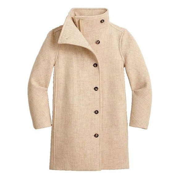 NWT J.Crew Villa Cocoon Coat in Heather Sand Italian Stadium-Cloth Wool 12 - Picture 1 of 4